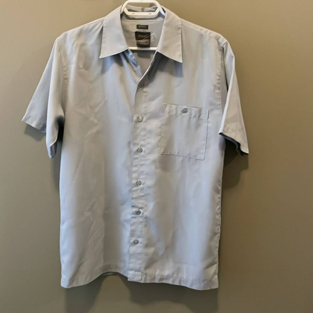 BRUNO Men’s Lightweight Polyester Airy Collar Shirt Travel Office Size Small